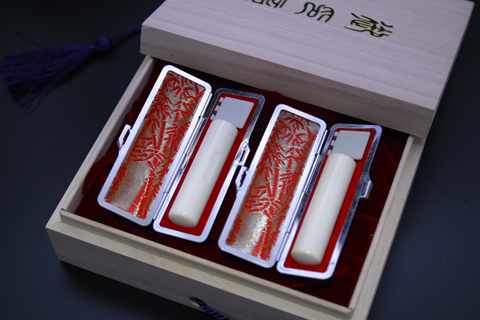 本象牙（標準）印鑑2本セット（サンプル）